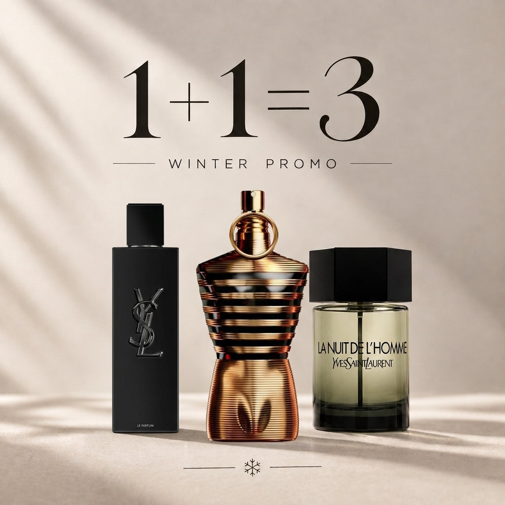 Ysl myslf le parfum 100ml + le male elixir 125ml + la nuit de l’homme 100ml Gratuite