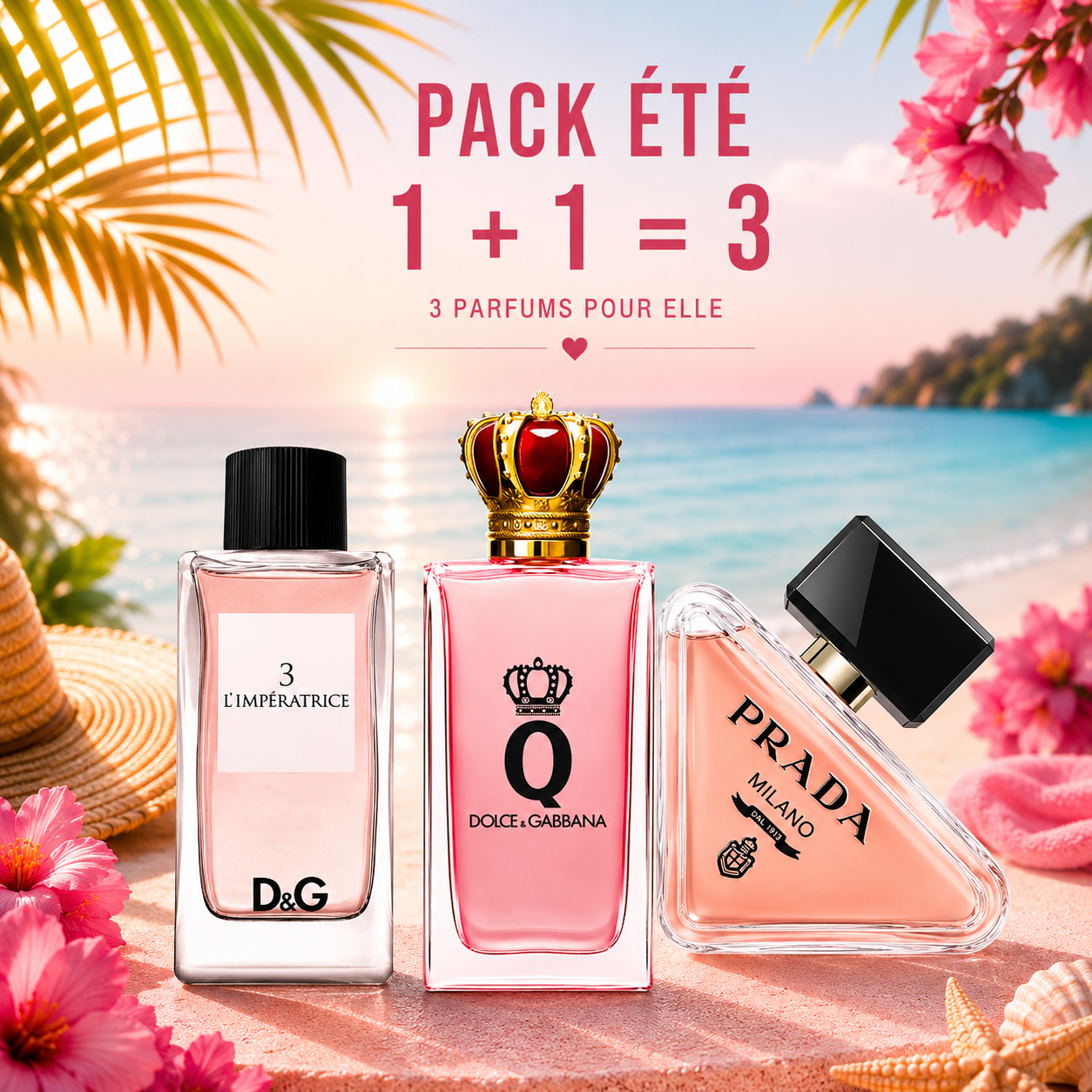 L’impératrice 100ml + Queen 100ml + Prada paradox 90ml Gratuite