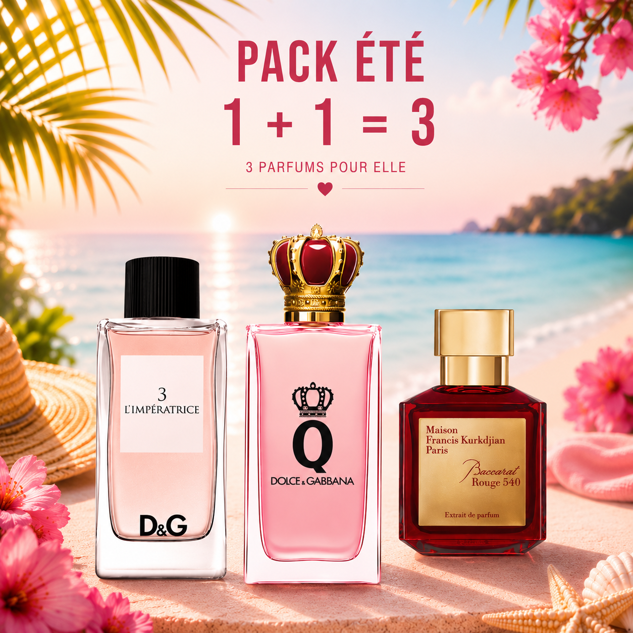 L’impératrice 100ml + Queen 100ml + Baccarat Rouge 70ml Gratuite
