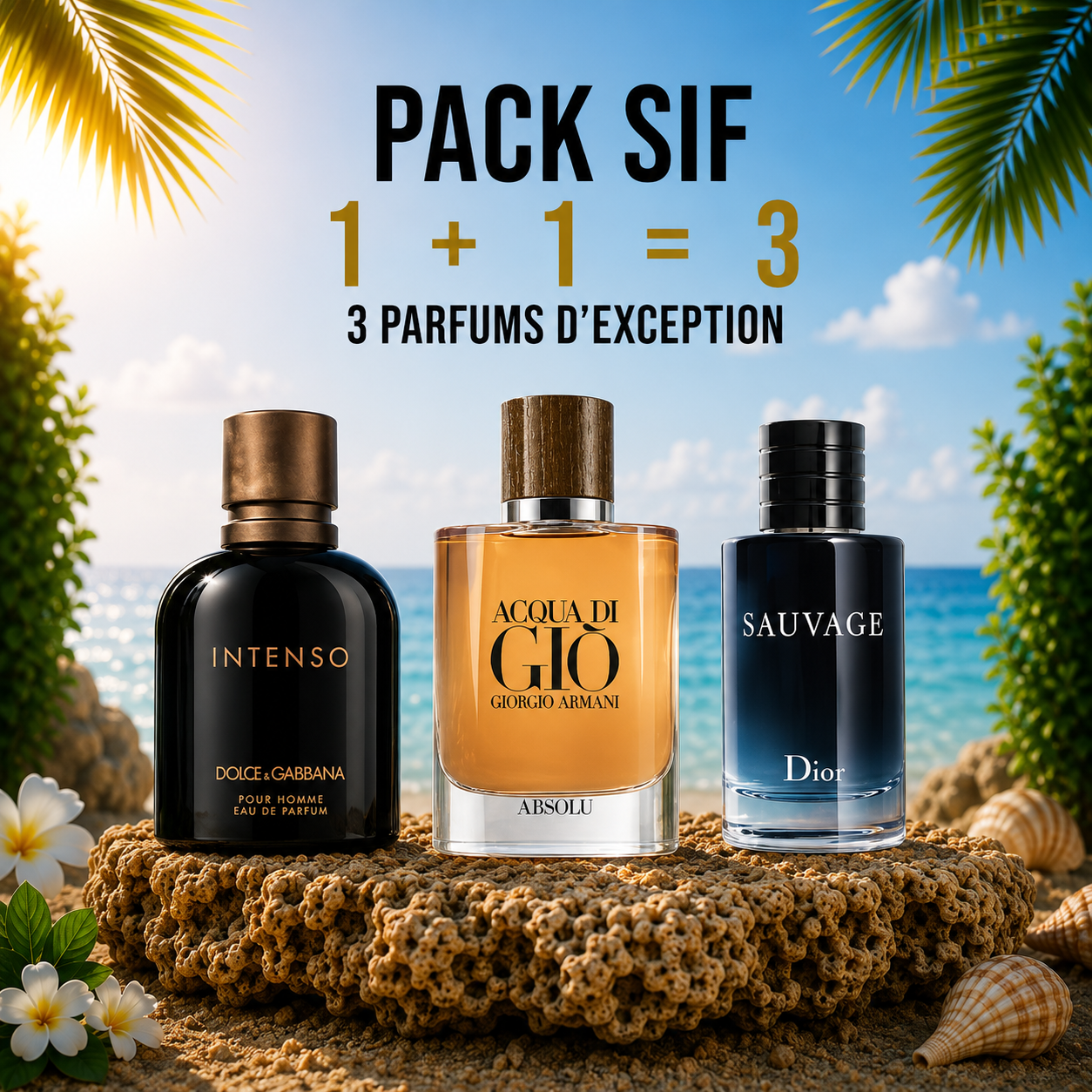 D&G Intenso 100ml + Acqua di giò Absolu 100ml + Sauvage edt 100ml Gratuite