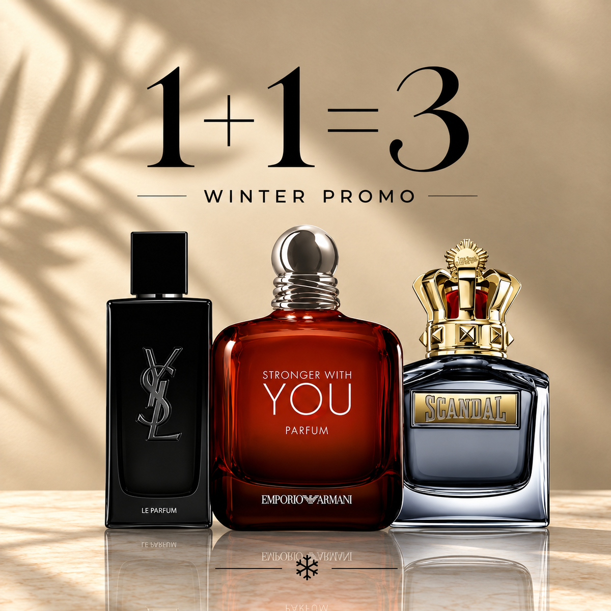 Ysl myslf le parfum 100ml + swy le parfum 100ml + Scandal 100ml Gratuite