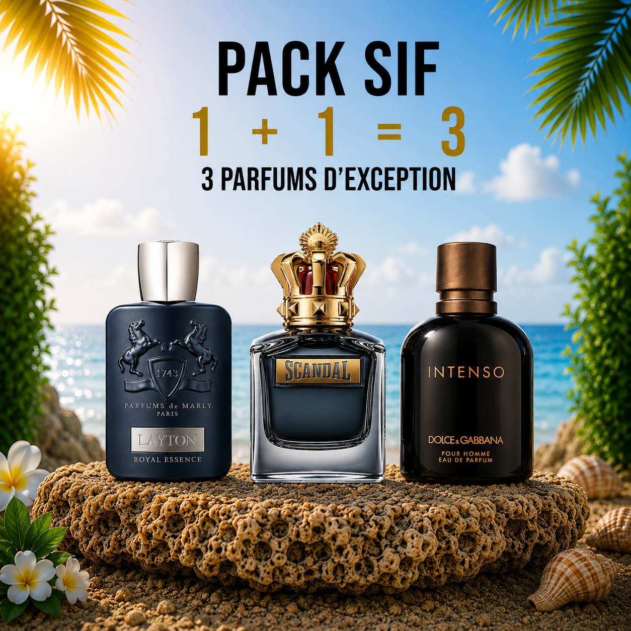 Pdm layton royal essence 125ml + Scandal 100ml + D&G intenso 100ml