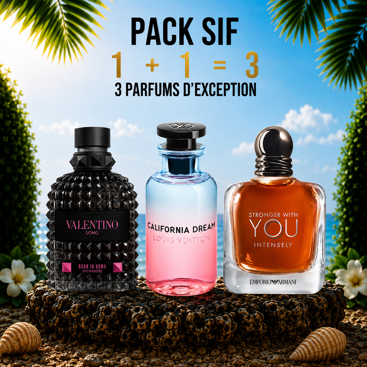 Valentino extradose 100ml + LV california dream 100ml + Swy intensely 100ml Gratuite