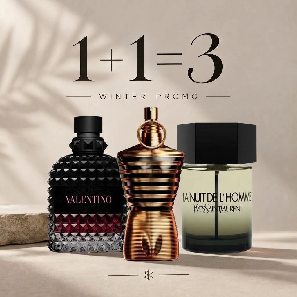 Valentino born in roma intense 100ml + Le male elixir 125ml + La nuit de l’homme 100ml Gratuite