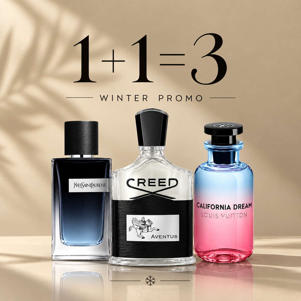 YSL Y edp 100mk + Creed aventus 120ml + LV california dream 100ml Gratuite