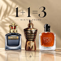 Scandal 100ml + Le male elixir 125ml + Stronger with you intensely 100ml Gratuite