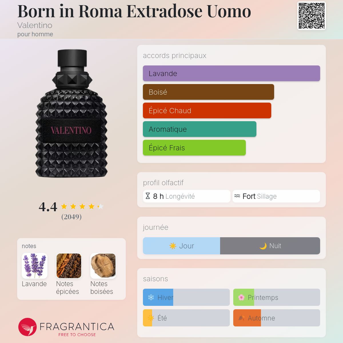 Valentino Uomo born in roma extradose 100ml