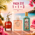 Scandal le parfum 100ml + Coco Mademoiselle 100ml + Gucci flora Gorgeous jasmine 100ml Gratuite