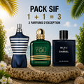Le male in the navy 125ml + SWY Sandalwood 100ml + Blue de chanel 100ml Gratuite